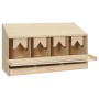 Ponedero para gallinas 4 compartimentos madera pino 106x40x59cm de , Incubadoras de huevos - Ref: Foro24-170657, Precio: 127,...