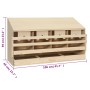 Ponedero para gallinas 4 compartimentos madera pino 106x40x59cm de , Incubadoras de huevos - Ref: Foro24-170657, Precio: 127,...