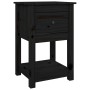 Mesita de noche madera maciza de pino negro 40x35x61,5 cm von , Schließfächer und Lagerschränke - Ref: Foro24-821737, Preis: ...