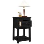 Mesita de noche madera maciza de pino negro 40x35x61,5 cm von , Schließfächer und Lagerschränke - Ref: Foro24-821737, Preis: ...