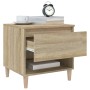 Mesita de noche madera contrachapada roble Sonoma 50x46x50 cm by , Nightstands - Ref: Foro24-819538, Price: 49,95 €, Discount: %