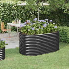 Jardinera arriate acero recubierto polvo antracita 152x80x68 cm von , Töpfe und Pflanzgefäße - Ref: Foro24-318951, Preis: 71,...