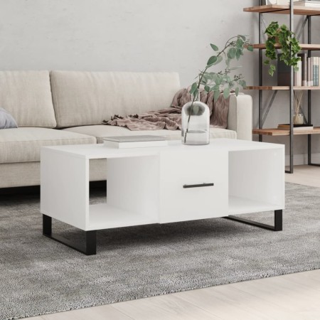 Mesa de centro madera contrachapada blanco 102x50x40 cm de , Mesas de centro - Ref: Foro24-829324, Precio: 55,72 €, Descuento: %