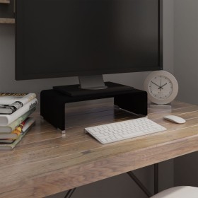 Soporte para TV/Elevador monitor cristal negro 40x25x11 cm by , TV Furniture - Ref: Foro24-244134, Price: 62,73 €, Discount: %