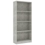 Estantería de 4 niveles contrachapada gris hormigón 60x24x142cm von , Bücherregale und Regale - Ref: Foro24-800877, Preis: 62...