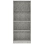 Estantería de 4 niveles contrachapada gris hormigón 60x24x142cm von , Bücherregale und Regale - Ref: Foro24-800877, Preis: 62...