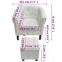 Sillón con taburete cuero sintético blanco by , Armchairs - Ref: Foro24-60711, Price: 169,65 €, Discount: %