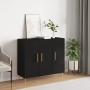 Aparador de madera de ingeniería negro 90x34x80 cm von , Sideboards - Ref: Foro24-828093, Preis: 97,53 €, Rabatt: %