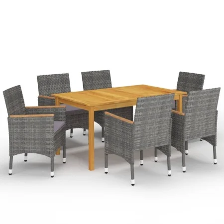 Graues 7-teiliges Garten-Essset von vidaXL, Gartensets - Ref: Foro24-3067772, Preis: 553,56 €, Rabatt: %
