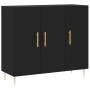 Aparador de madera de ingeniería negro 90x34x80 cm von , Sideboards - Ref: Foro24-828093, Preis: 97,53 €, Rabatt: %