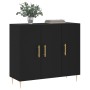 Aparador de madera de ingeniería negro 90x34x80 cm von , Sideboards - Ref: Foro24-828093, Preis: 97,53 €, Rabatt: %