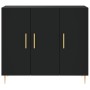 Aparador de madera de ingeniería negro 90x34x80 cm von , Sideboards - Ref: Foro24-828093, Preis: 97,53 €, Rabatt: %