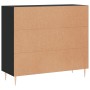 Aparador de madera de ingeniería negro 90x34x80 cm von , Sideboards - Ref: Foro24-828093, Preis: 97,53 €, Rabatt: %