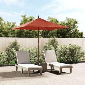 Sombrilla de jardín con poste de madera terracota 198x198x231cm by , Umbrellas - Ref: Foro24-363188, Price: 59,50 €, Discount: %