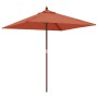 Sombrilla de jardín con poste de madera terracota 198x198x231cm von , Sonnenschirme - Ref: Foro24-363188, Preis: 59,50 €, Rab...