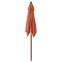 Sombrilla de jardín con poste de madera terracota 198x198x231cm von , Sonnenschirme - Ref: Foro24-363188, Preis: 59,50 €, Rab...