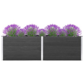 Arriate elevado de jardín WPC gris 200x50x91 cm von , Töpfe und Pflanzgefäße - Ref: Foro24-318096, Preis: 416,60 €, Rabatt: %