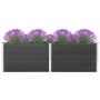 Arriate elevado de jardín WPC gris 200x50x91 cm by , Pots and planters - Ref: Foro24-318096, Price: 416,60 €, Discount: %