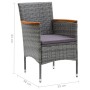 Graues 7-teiliges Garten-Essset von vidaXL, Gartensets - Ref: Foro24-3067772, Preis: 551,00 €, Rabatt: %