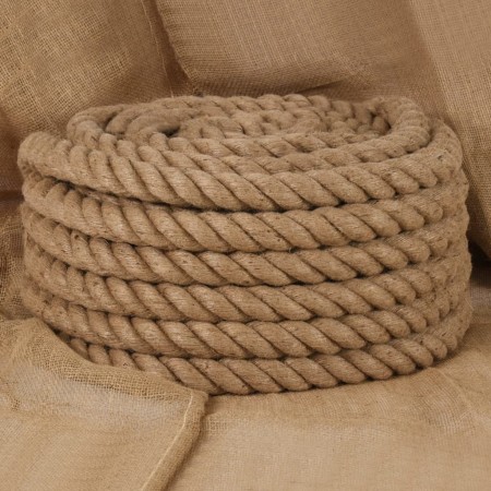 Cuerda de yute 10 m de longitud y 50 mm de grosor by , Ropes and metal cords - Ref: Foro24-153779, Price: 100,47 €, Discount: %