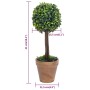 Plantas de boj artificial 2 uds forma bola maceta verde 41 cm von , Künstliche Flora - Ref: Foro24-336516, Preis: 38,95 €, Ra...