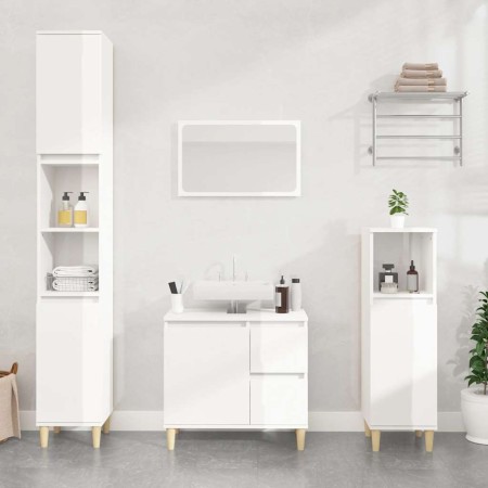 Armario de baño madera contrachapada blanco 65x33x60 cm von , Badezimmerwaschtische - Ref: Foro24-819822, Preis: 86,60 €, Rab...