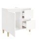 Armario de baño madera contrachapada blanco 65x33x60 cm de , Tocadores de baño - Ref: Foro24-819822, Precio: 88,35 €
