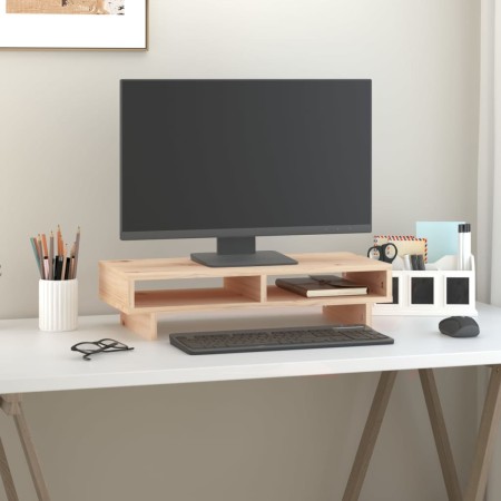 Soporte para monitor madera maciza de pino 60x27x14 cm von , Computersockel und -erhöhungen - Ref: Foro24-813999, Preis: 28,5...