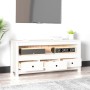Mueble para TV de madera maciza de pino blanco 114x35x52 cm von , TV-Möbel - Ref: Foro24-821503, Preis: 120,77 €, Rabatt: %