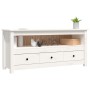 Mueble para TV de madera maciza de pino blanco 114x35x52 cm von , TV-Möbel - Ref: Foro24-821503, Preis: 120,77 €, Rabatt: %