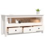Mueble para TV de madera maciza de pino blanco 114x35x52 cm von , TV-Möbel - Ref: Foro24-821503, Preis: 120,77 €, Rabatt: %