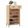 Zapatero madera de ingeniería roble Sonoma 60x35x105 cm de , Armarios y almacenamiento - Ref: Foro24-829623, Precio: 79,33 €,...