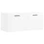 Armario de pared madera ingeniería blanco brillo 80x36,5x35 cm de , Taquillas y armarios de almacenamiento - Ref: Foro24-8300...