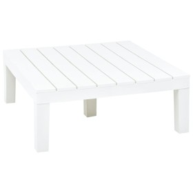 Mesa de jardín de plástico blanco 78x78x31 cm de , Mesas de jardín - Ref: Foro24-48827, Precio: 125,07 €, Descuento: %