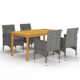 Gray 5-Piece Garden Dining Set by vidaXL, Garden sets - Ref: Foro24-3067762, Price: 417,04 €, Discount: %