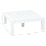 Mesa de jardín de plástico blanco 78x78x31 cm de , Mesas de jardín - Ref: Foro24-48827, Precio: 125,07 €, Descuento: %