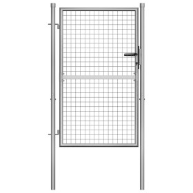 Puerta de jardín acero galvanizado plateado 105x175 cm von , Gartentore - Ref: Foro24-144757, Preis: 156,30 €, Rabatt: %