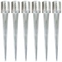 Picas de tierra 6 unidades acero galvanizado plateado 12x91 cm by , Spikes for anchoring in the ground - Ref: Foro24-145434, ...