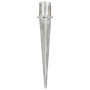Picas de tierra 6 unidades acero galvanizado plateado 12x91 cm by , Spikes for anchoring in the ground - Ref: Foro24-145434, ...