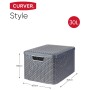 Curver Cajas de almacenaje con tapa Style 3 unidades L gris antracita von , Aufbewahrungskörbe - Ref: Foro24-427235, Preis: 8...