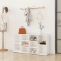 Banco zapatero madera contrachapada blanco brillo 103x30x54,5cm by , Shoe racks and shoe organizers - Ref: Foro24-803296, Pri...