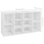 Banco zapatero madera contrachapada blanco brillo 103x30x54,5cm by , Shoe racks and shoe organizers - Ref: Foro24-803296, Pri...