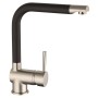 SCHÜTTE Grifo mezclador de fregadero RIO acero inoxidable y negro mate de , Grifos - Ref: Foro24-429404, Precio: 93,67 €, Des...