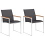 Sillas de jardín 2 unidades textilene y acero inoxidable gris von , Gartenstühle - Ref: Foro24-46497, Preis: 163,58 €, Rabatt: %