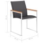 Sillas de jardín 2 unidades textilene y acero inoxidable gris de , Sillas de jardín - Ref: Foro24-46497, Precio: 165,85 €