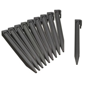 Nature Anclajes de jardín 10 unidades gris de , Ribetes y bordes para jardín - Ref: Foro24-428505, Precio: 21,54 €, Descuento: %