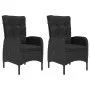 Juego de comedor de jardín de 3 piezas negro de vidaXL, Conjuntos de jardín - Ref: Foro24-3067680, Precio: 394,93 €, Descuent...