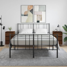 Mesitas noche 2 uds madera ingeniería marrón roble 40x35x69 cm de , Mesitas de noche - Ref: Foro24-826939, Precio: 68,35 €, D...