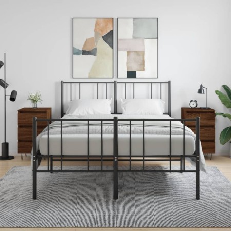 Mesitas noche 2 uds madera ingeniería marrón roble 40x35x69 cm de , Mesitas de noche - Ref: Foro24-826939, Precio: 68,35 €, D...