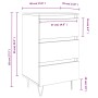 Mesitas noche 2 uds madera ingeniería marrón roble 40x35x69 cm de , Mesitas de noche - Ref: Foro24-826939, Precio: 68,35 €, D...